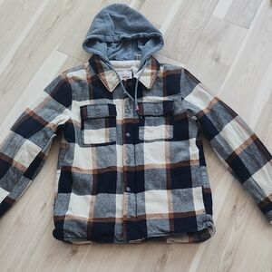 Levi's Plaid Hooded Jacket